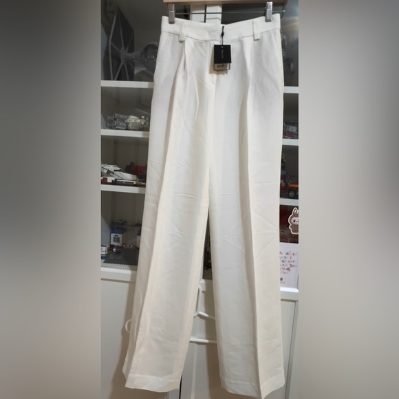 Massimo Dutti Pants - Massimo Dutti Cream Tailored Trousers